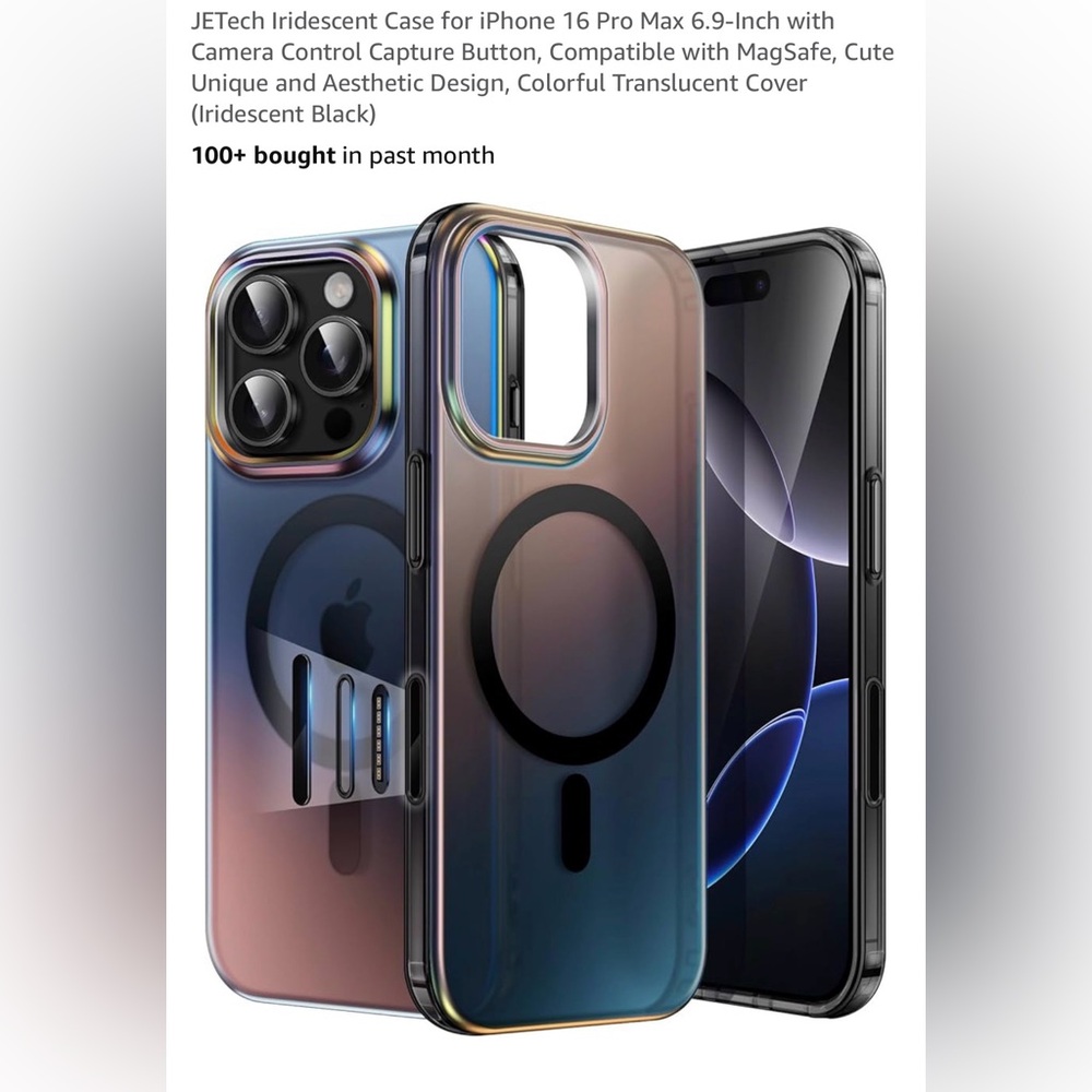 2 IPHONE 16 PRO MAX CASES & CAMERA PROTECTOR - NEW IN PACKAGE